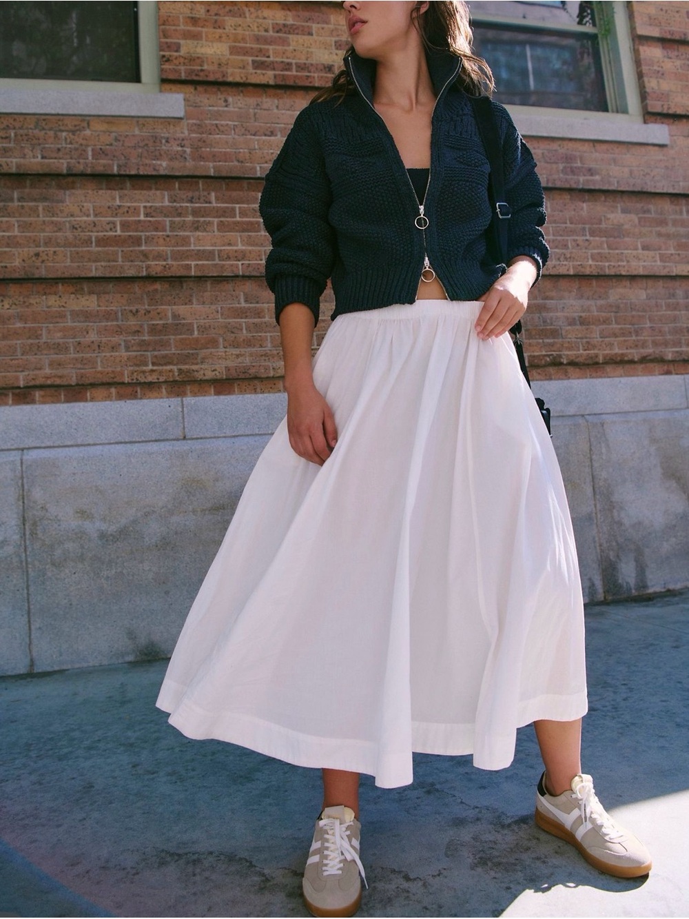 Free People Lowen Midi Skirt Ivory - Picture 4 of 10